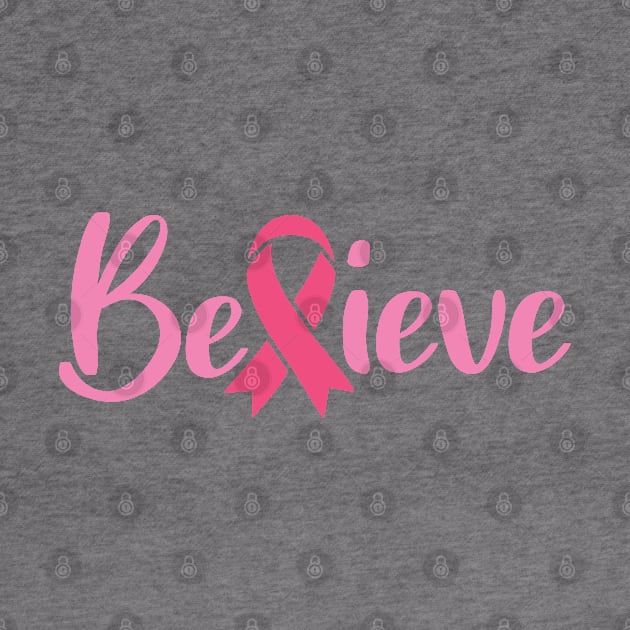 Believe - Cancer Awareness by Peach Lily Rainbow